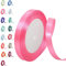 Satinband Pfirsichrot 10mm, 23 Meters Dekoration Präsent Geschenkband Breit Schleifenband, Stoffband für Kleid Hochzeit, Taufe und Geburtstag Geschenke,Satin Dekoband, Deko Band Geschenkverpackung