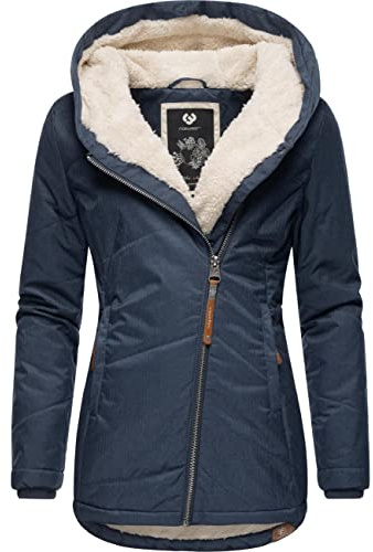 Ragwear Damen wasserdichte Winterjacke Gordon mit Kapuze, vegan