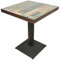 THINFAR Quadratischer Esstisch, Holztisch, Küchentisch, Esszimmertisch, Höhe 75 cm, industrieller Retro-Bistrotisch für 2 – 4 Personen, mit Eisenbeinen, 60 × 60 × 75 cm (C)