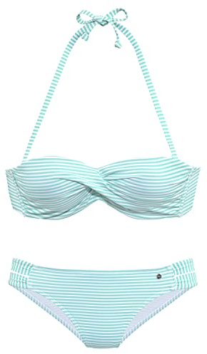 s.Oliver Damen Bikini Set Mint-White 36 / B