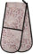Double Oven Glove Pink Leopard Print Heat Resistant Double Ovens Mitt Modern Cooking Gloves Potholders