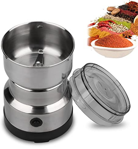 Machine À Écraser Multifonction, Mini Moulin À Café Électrique 4 Lames, Broyeur Multifonctionnel en Acier Inoxydable pour Céréales, Noix, Haricots, Épices, Haricot, Accessoire De Cuisine