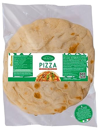 Valle del Crati 12 Bases Pizza Précuite | Pizza prête en 5 minutes, levée longue, pizza italienne | 12 bases pour pizza d'environ 180gr