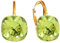 SQUARE Damen Hängend Ohrringe 925 Silber Marken Kristalle Zirkonia - 24 karat Vergoltet Schmuck für Frauen und Mädchen - Hängeohrringe Ideal für Geschenke (Citrus)