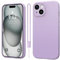 Qasyfanc Handyhülle Kompatibel mit iPhone 15 Hülle, Soft Silikon TPU Case Ultra Dünn Microfiber Kameraschutz Rundumschutz Anti-Kratzer Schutzhülle für iPhone 15 - Lila