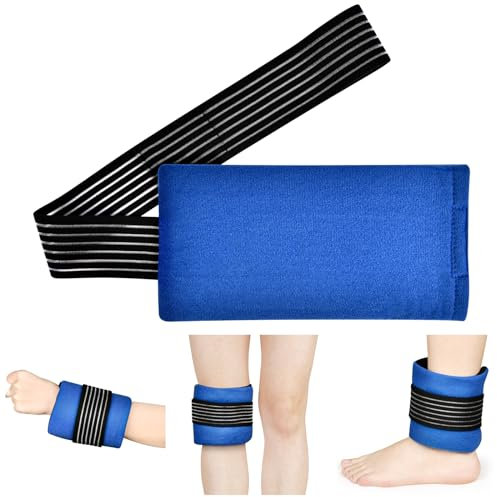 ACWOO Poche De Gel Chaud Froid Réutilisables, Compresses Froides Et Chaudes Avec Sangles Élastiques, pour Soulager la Douleur, Genou, Pied, Coude, Soulager pour Entorses, Gonflements