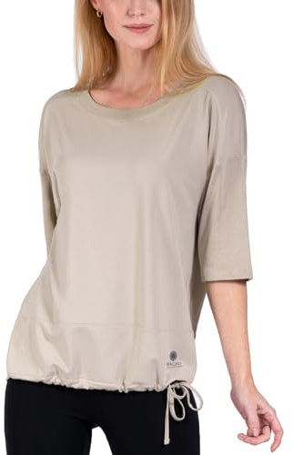 Magadi Yoga Shirt Sara Taupe aus Naturmaterial M