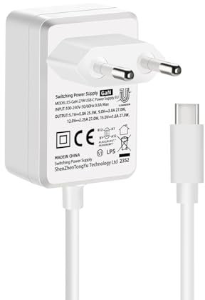 iuniker [GaN PD 5.1V 5A 27W] Fuente de alimentación Raspberry Pi 5, Fuente de alimentación Pi 5 PD USB C EU para Raspberry Pi 5 Modelo B 8GB/4GB