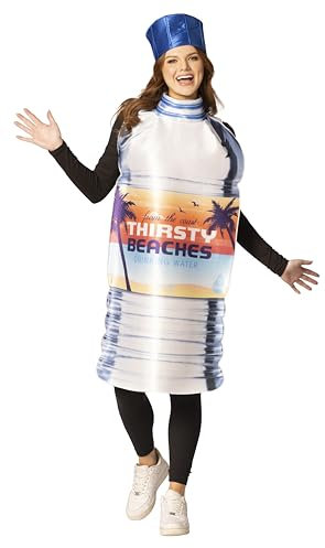 Rasta Imposta Plastic Water Bottle Halloween Costume, Women and Men, Adult One Size