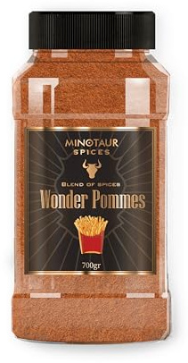 Minotaur Spices I Wonder Pommes 700 g I Contimento para patatas con sal marina I Sazonador de patatas fritas con sal marina en lata