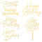 Dimeho 6 Stück Gold Cake Topper Geburtstag Happy Birthday Tortendeko Glitzer Acryl Kuchen Deko Machen Sie den Kuchen anders Cupcake Topper für Party Kuchen Desserts Jubiläum Lieferungen