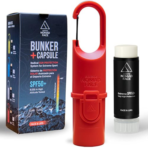 NOMAD FACE Sonnenschutz für das Gesicht, 50 + Stift, Sonnenstick, für Extremsport, SPF50+, wasserfreie Formel [Red Mars]