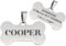 Placa de Identificación Personalizada para Mascotas, Etiquetas de ID Personalizadas para Perros y Gatos, Placa de Identificación para Perro - etiqueta (Huellas pistacho)