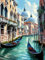Malen Nach Zahlen Erwachsene Venedig Wasser Stadt Malen Nach Zahlen Kinder mit 3-Pinseln und Acrylfarbe Diy Set, Paint by Numbers Adult Leinwand Handgemalt öLgemäLde Kit Als Geschen 40x50cm s-5348
