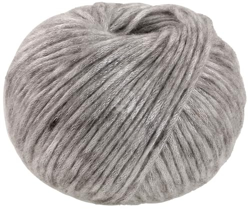 LANA GROSSA Lucida | Metallisch glänzende Netzgarnstruktur aus Viskose gefüllt mit Merinofasern | Aus 58% Schurwolle (Merino) & 42% Viskose | 50g Wolle zum Stricken & Häkeln | 100m Garn FB7