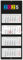Timr 4-Monatskalender 2025 Schwarz I Wandkalender 4 Monate I 33 x 90 cm I mehrsprachig D/GB/F/ES I Jahresplaner mit Schieber Mehrblatt-Kalender I Dunkel Black Schlicht Elegant groß I tr247