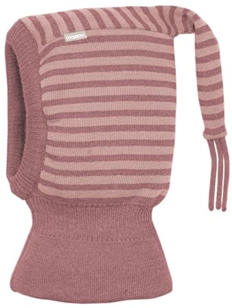 maximo MINI-Schlupfmütze, Zipfel Strick Ringel, doppelt, Windstopper Made in Germany Merino