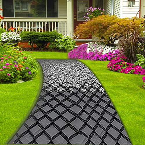 Stabilisateur de sol en nid d'abeille pour allées/allées de gravier, aménagement paysager, pente d'herbe, roches, remplissage de 5 x 9 m