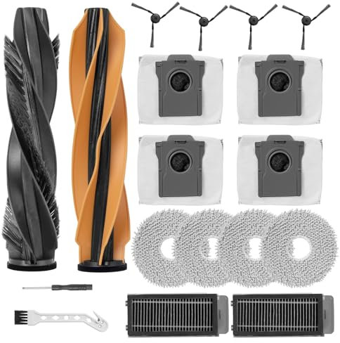 Heykewi Kit d'accessoires pour Dreame X50 Ultra Complete / L50 Pro Ultra / X50 Master / L40s Pro Ultra/Mova V50 Ultra Complete Robot Aspirateur Accessoires de Rechange (18 Accessoires)