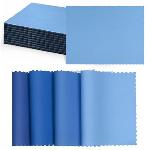 Whemyreat 120 Stück Blau Einweg Platzsets,25.5x35.5cm,Platz-Set aus Papier,Blau Papier Tischset für Hochzeit,Geburtstag,Zuhause,Küche,Esszimmer,Zuhause, Bankett,Tischdekoration