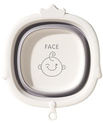 Lavabo de higiene plegable infantil con 3 compartimentos para pieles sensibles, recién nacidos, esencial para el cuidado