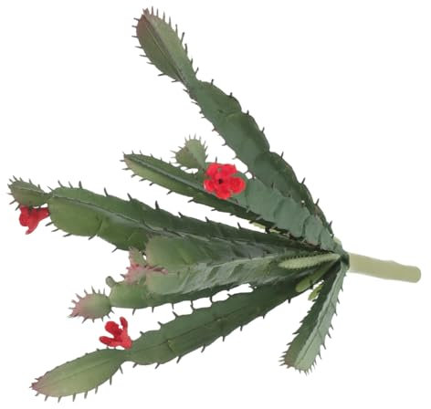 FUNOMOCYA Piante Grasse Artificiali con Fiori per Ufficio Cactus Decorativi Realistici per Accessori da Scrivania Dal Design Unico e Accattivante