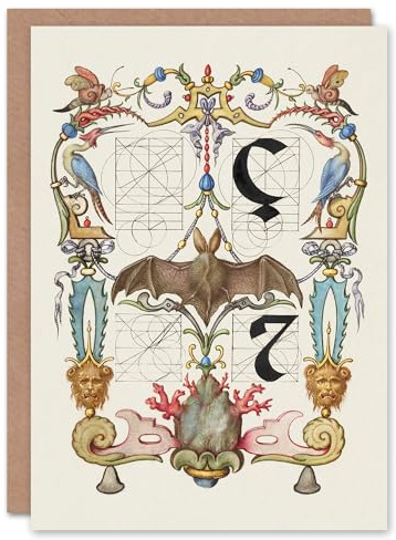 Artery8 Art Card Pictoral Letter Guide with Bat Model Book of Calligraphy