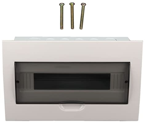 AurSoltriad 15-Wege wasserdichte Verteilungs-Schutzbox, Leistungsschalter-Verteilerkasten mit transparenter PC-Abdeckung und Edelstahlgehäuse für Innen- und Außenstromversorgungssysteme