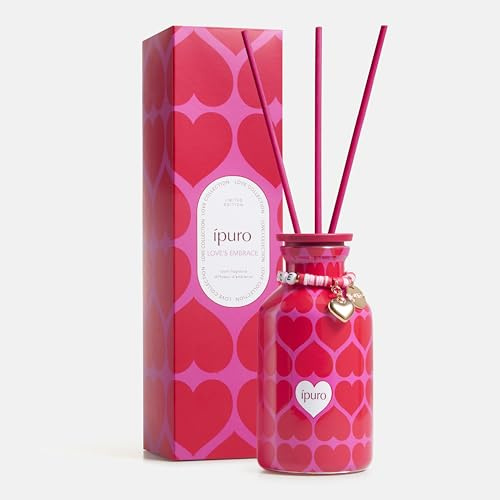 ipuro love’s embrace Raumduft 240ml - Warmer, emotionaler Raumduft mit Orange, Mango, Kokosnuss & Sandelholz - Duft voller Herzlichkeit & Geborgenheit - Lufterfrischer Wohnung, Diffuser mit Stäbchen