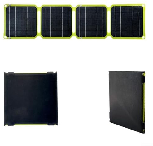 Sawhamale Panneau Solaire Pliable 28 W avec cellules ETFE, USB Portable pour Camping, randonnée, randonnée, Station d'alimentation légère et résistante aux intempéries pour téléphones et Petits