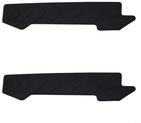 Evenoonest Fahrrad-Kettenschutz, Kieselgel, Rahmenschutz, Aufkleber, Abdeckung für Unterrohr, Schutz vor Steinschlag und Verschleiß, schwarz, 220 mm (2 Stück)