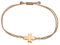 Selfmade Jewelry Glücksarmband - Kleeblatt Armband Rosegold Glücksbringer Armkettchen Handmade In Germany - Inkl. Geschenkverpackung/Schmucksäckchen (Rosegold - Braun)