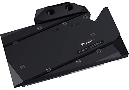 Bykski Full Coverage GPU Water Block and Backplate for RTX 3080 Founders Edition (N-RTX3080FE-X) - Black