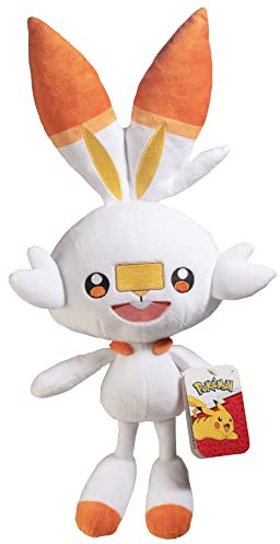 Pokémon Scorbunny Plüschtier, 30,5 cm, offizielles Lizenzprodukt, für Kinder ab 2 Jahren