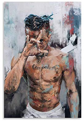 BGTS Xxxtentacion Posters Poster dekorative Malerei Leinwand Wandkunst Wohnzimmer Poster Schlafzimmer Malerei 12x18inch(30x45cm)