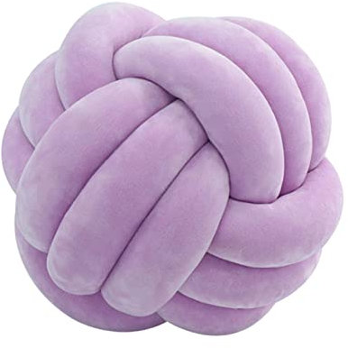 Luckxing Knotenkissen, Geknotetes Kissen Für Sofa, Bett, Dekorat, Zierkissen Knoten, Knoten-Ball-Kissen 20x20 cm, Baby Bett Zimmer Spielzeug Handgemachtes, Kreativität Mode Geschenk