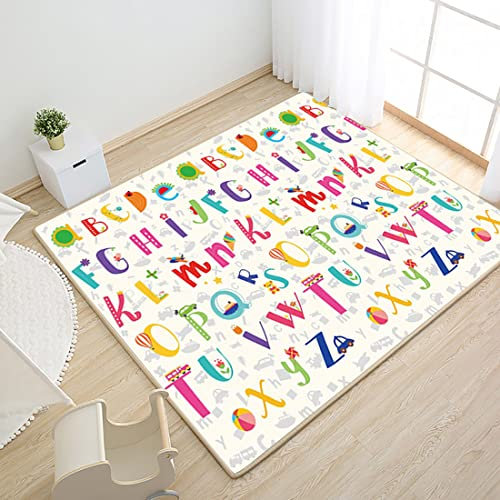 Skrsila Baby Spielmatte Krabbelmatte Faltbare Babyspielmatte Doppelseiten Spielbar Kinder Spielteppich, XPE Material, Ungiftig, Wasserdicht, Anti-Rutsch, BPA Frei, 120 x 180 x 0.5cm