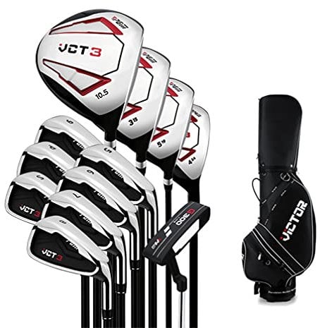 12 Teiliges Komplettes Herren Golfschläger Set,Anfänger Komplettsatz,Graphit Schaft,Herren, Rechtshand,Herren Schlägerset für die rechte Hand