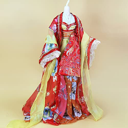 YolvRy 1/3 BJD Puppenkleidung – chinesisches Hanfu Kleid Ball gelenkiges Puppenkleid Kostüm 1/3 BJD Puppen Zubehör (M)