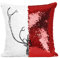 Fabulous Kissen mit Paillettenbezug Rot Hirsch-Kopf Tiere Natur