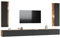 Planetmöbel TV Wohnwand Wohnzimmer 2X 160 cm Gold Eiche/Anthrazit, mit 2X 40cm Seitenschränken Gold Eiche/Anthrazit