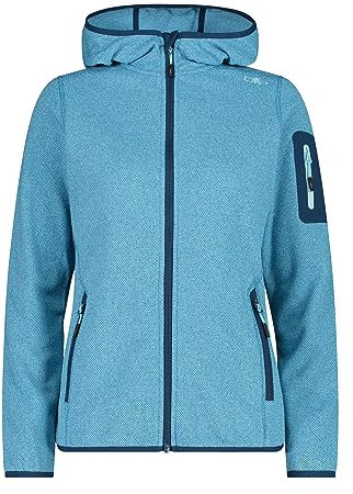 CMP - Chaqueta de mujer con capucha fija, Jade-Anís-Mayólica, M