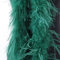 SYSUII Flauschige Marabu-Boa zum Basteln, 200 cm Natürliche Straußenfeder Schal Federboa DIY Verkleidung Zubehör Halloween Hochzeit, Party Dekorationen 1920s Gatsby Karneval Kostümzubehör -Dunkelgrün