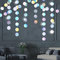 JOYOLA 2 Stück 4M Papier Girlande Bunt, Papier Girlande Glitzer Runde Kreis Banner, Glitzerpulver luftschlangen, für Birthday Decorations, Deko Karneval, Geburtstag Hochzeit