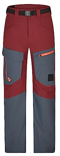 Ziener Jungen AKANDO Ski-Hose Schnee-Hose | wasserdicht warm PFC frei, red cabin, 164