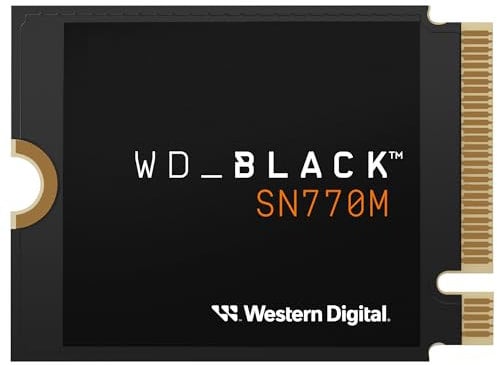 WD_BLACK SN770M 500 GB M.2 2230 NVMe SSD, für Handheld-Spielkonsolen und kompatible Laptops mit PCIe Gen 4.0, bis zu 5.000 MB/s, TLC 3D NAND, Ideal für Asus ROG Ally, Steam Deck, Microsoft Surface