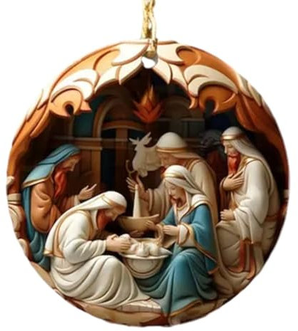 Decorazioni natalizie Albero di Natale appeso Ciondolo Natività Ornamento di Natale Per Neonati Regalo di Compleanno Baby Keepsakes