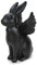 Bubble Store Osterhase mit Engelsflügeln, Hase Dekofigur aus Polyresin für Ostern, Osterdeko für Indoor und Outdoor geeignet (Schwarz)
