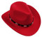 keland Filz Cowboy Hut Cowgirl Hut Westernhut Western Hut für Frauen Männer (Rot)