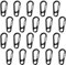 20 Stück Schlüssel Karabiner Mini Schwarz,3.2cm Kleine Karabinerhaken Mini Belastbar,Karabiner Klein Mini Karabinerhaken Schlüsselanhänger Korrosionsschutz,Mini Carabiner für Klettern Wandern Camping